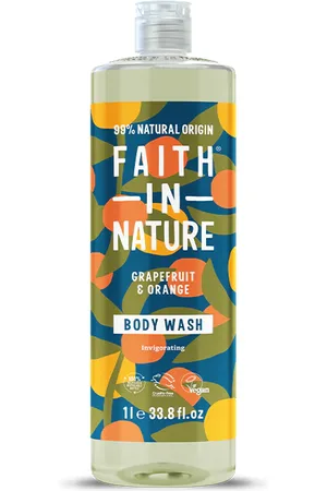 Faith In Nature 1L Grapefruit & Orange Body Wash - Natural Shower Gel - Vegan & Cruelty Free