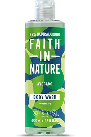 Faith In Nature Avocado Body Wash 400ml - Organic Natural Shower Gel - Vegan & Cruelty Free