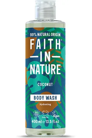 Faith In Nature Coconut Body Wash 400ml - Organic Natural Shower Gel - Vegan & Cruelty Free