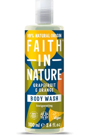 Faith In Nature Grapefruit & Orange Body Wash - 100ml Travel Size - Organic Natural Shower Gel - Vegan & Cruelty Free