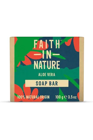 Faith In Nature Natural Hand Soap Bar - Aloe Vera - Plastic Free Zero Waste - Vegan & Cruelty Free - Essential Oils - 100g