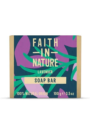 Faith In Nature Natural Hand Soap Bar - Lavender - Plastic Free Zero Waste - Vegan & Cruelty Free - Essential Oils - 100g