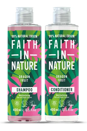 Faith In Nature Dragon Fruit Shampoo & Conditioner Set - Natural, Vegan & Cruelty Free - Paraben And SLS Free - 2 X 400ml - All Hair Types
