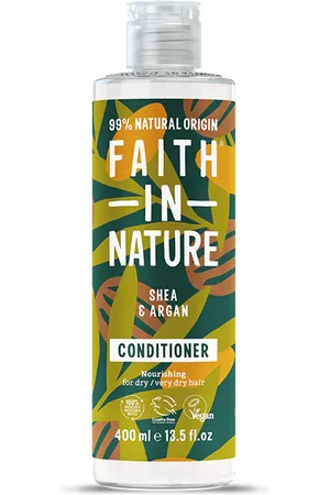 Faith In Nature Shea & Argan Conditioner 400ml - Natural, Vegan & Cruelty Free - Paraben and SLS free - Curly/Afro/Dry/Very Dry Hair