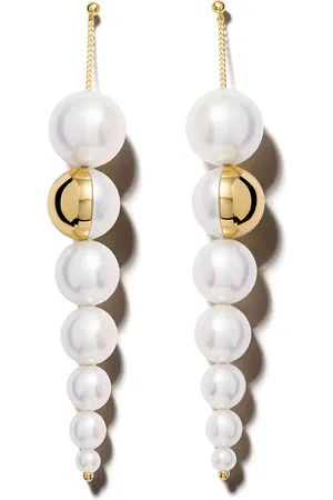 Tasaki 18kt yellow M/G Shell Freshwater pearl earrings