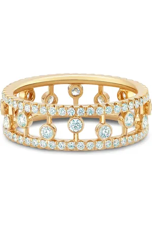 De Beers 18kt yellow Dewdrop diamond band ring