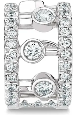 De Beers 18kt white gold Dewdrop diamond ear cuff