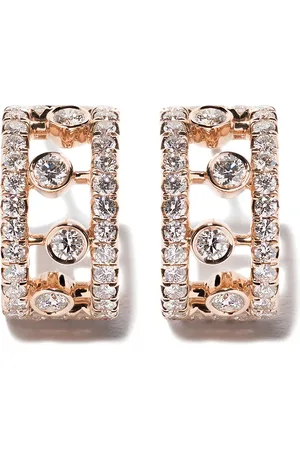 De Beers 18kt rose gold Dewdrop diamond hoop earrings