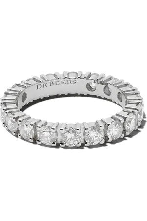De Beers Platinum DB Classic Full Eternity diamond band ring