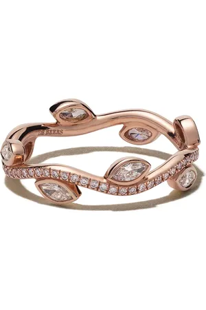 De Beers 18kt rose gold Adonis Rose diamond band ring