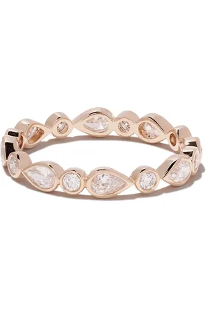 De Beers 18kt rose gold Petal diamond band ring
