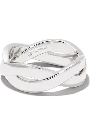 De Beers 18kt white gold Infinity band ring