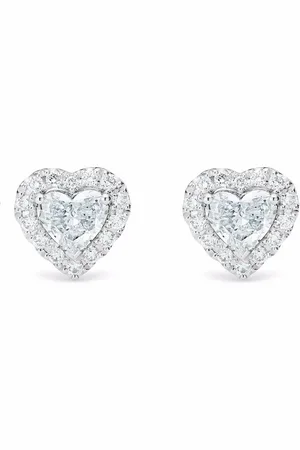De Beers 18kt white gold Aura diamond stud earrings