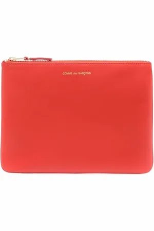 Comme des Garçons Logo-print leather pouch
