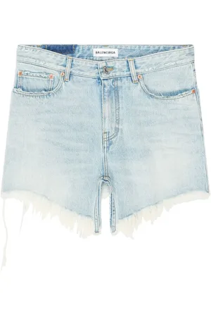 Balenciaga Cut-up denim mini skirt