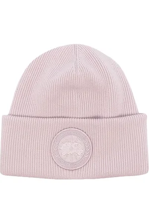 Logo-patch cotton beanie