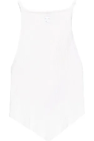 Courrèges Pointy rib-knit tank top