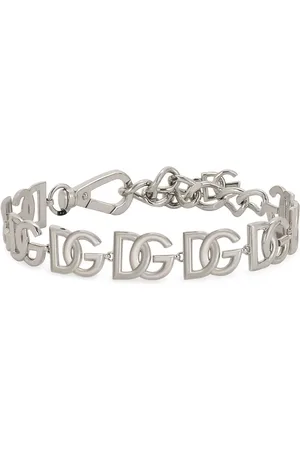 KIM DOLCE&GABBANA Semi-rigid “D&G” multi-chain choker in Silver