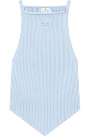 Courrèges Pointy rib-knit tank top