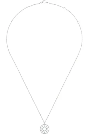 De Beers 18kt gold Dewdrop diamond medallion necklace