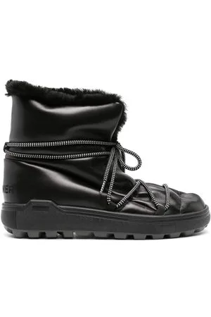 Lace Up Pom Pom Snow Boots