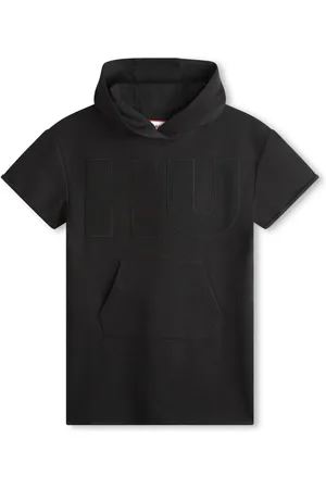 HUGO BOSS Logo-appliqué hooded minidress