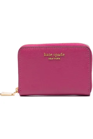 kate spade new york PEBBLED SMALL COMPACT WALLET - Wallet - bonsai  tree/orange - Zalando.co.uk