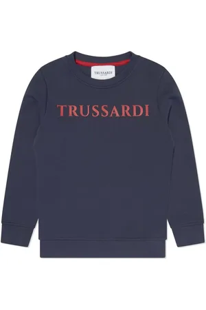 TRUSSARDI JUNIOR logo-print cotton sweatshirt - Yellow