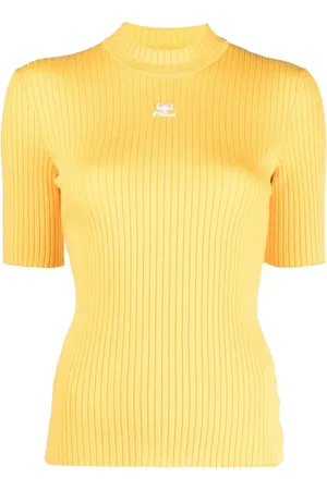 Courrèges Logo-embroidered ribbed sweater