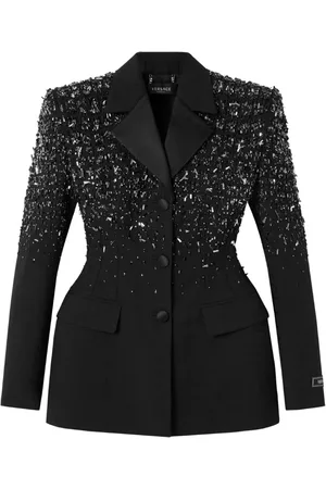 Blazer VERSACE Woman color Navy