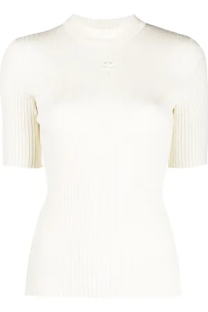 Courrèges Logo-embroidered ribbed sweater