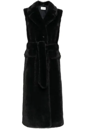 P.A.R.O.S.H. Sleeveless faux-fur coat