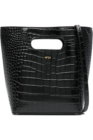 Nº21 Crocodile-embossed tote bag