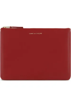 Comme des Garçons Logo-print leather pouch