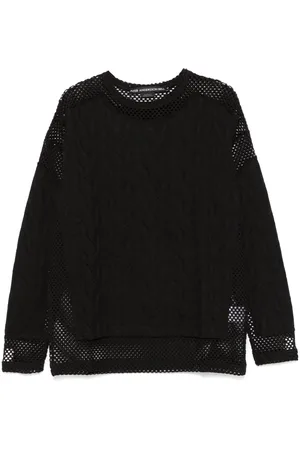 Layered crew-neck sweater