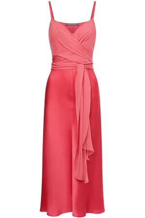 V-neck satin dress