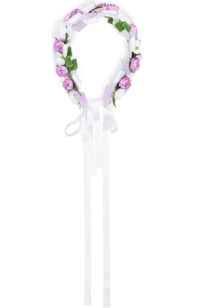 COLORICHIARI Floral-appliqué head band