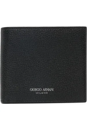 Giorgio Armani Logo-stamp bi-fold leather wallet