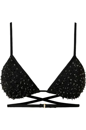 Twin-Set Embroidered triangle bikini top