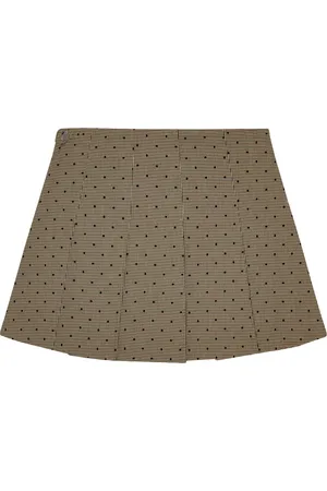 Ganni Check-print mini skirt