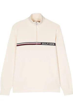 Tommy Hilfiger Logo-print half-zip jumper
