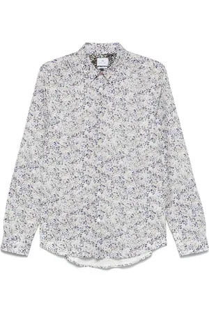 Paul Smith Textured-floral-print shirt