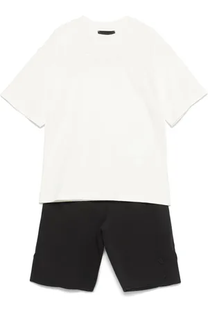 Emporio Armani Logo-embroidered trousers set