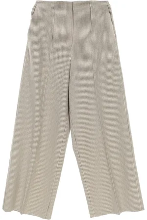 Fendi 2020s wide-leg checked trousers