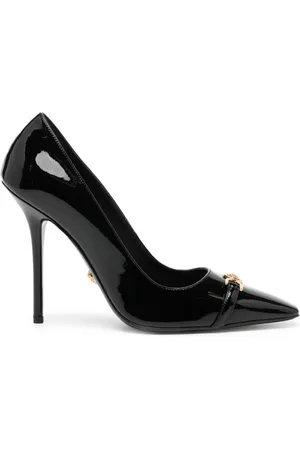 VERSACE 110mm patent-finish leather pumps