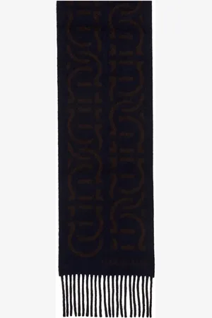 Salvatore Ferragamo Gancini-print wool-blend scarf