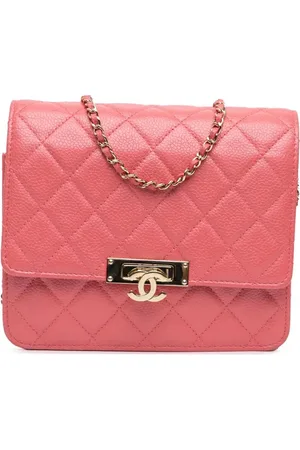 CHANEL 2018 Quilted Caviar Golden Class Wallet On Chain crossbody bag