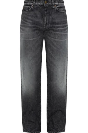 VERSACE Logo-embroidered jeans