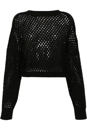SEMICOUTURE Drop-shoulder open-knit jumper