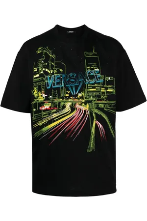 VERSACE City Lights embroidery T-shirt